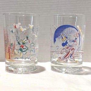 Vintage McDonalds Disney 25th Anniversary Glasses set of 4