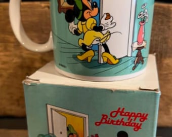 Applause Walt Disney 1987 Happy Birthday Coffee Mug- New Condition with Box