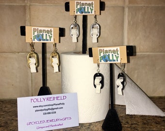 Toilet Paper Earrings - Novelty, Unique, TP, Fun Earrings