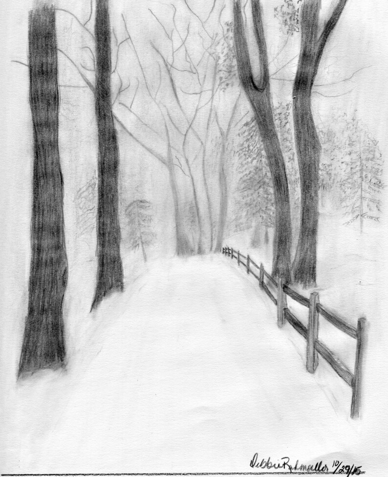 Winter Landscape Christmas notecard set 12 image 1