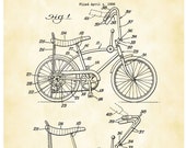 Schwinn Bicycle Patent Print, Banana Seat Bicycle Poster, Cycling Art, Bicycle Art, Stingray, Vintage Bicycle, Bike Art, Cyclist Gift P640
