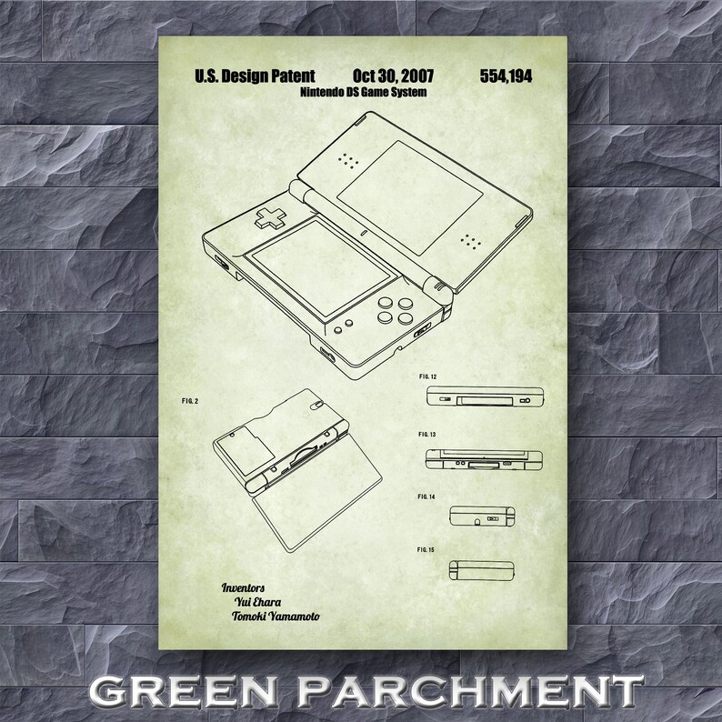 Nintendo DS Patent Print Nintendo Poster Nintendo Decor - Etsy