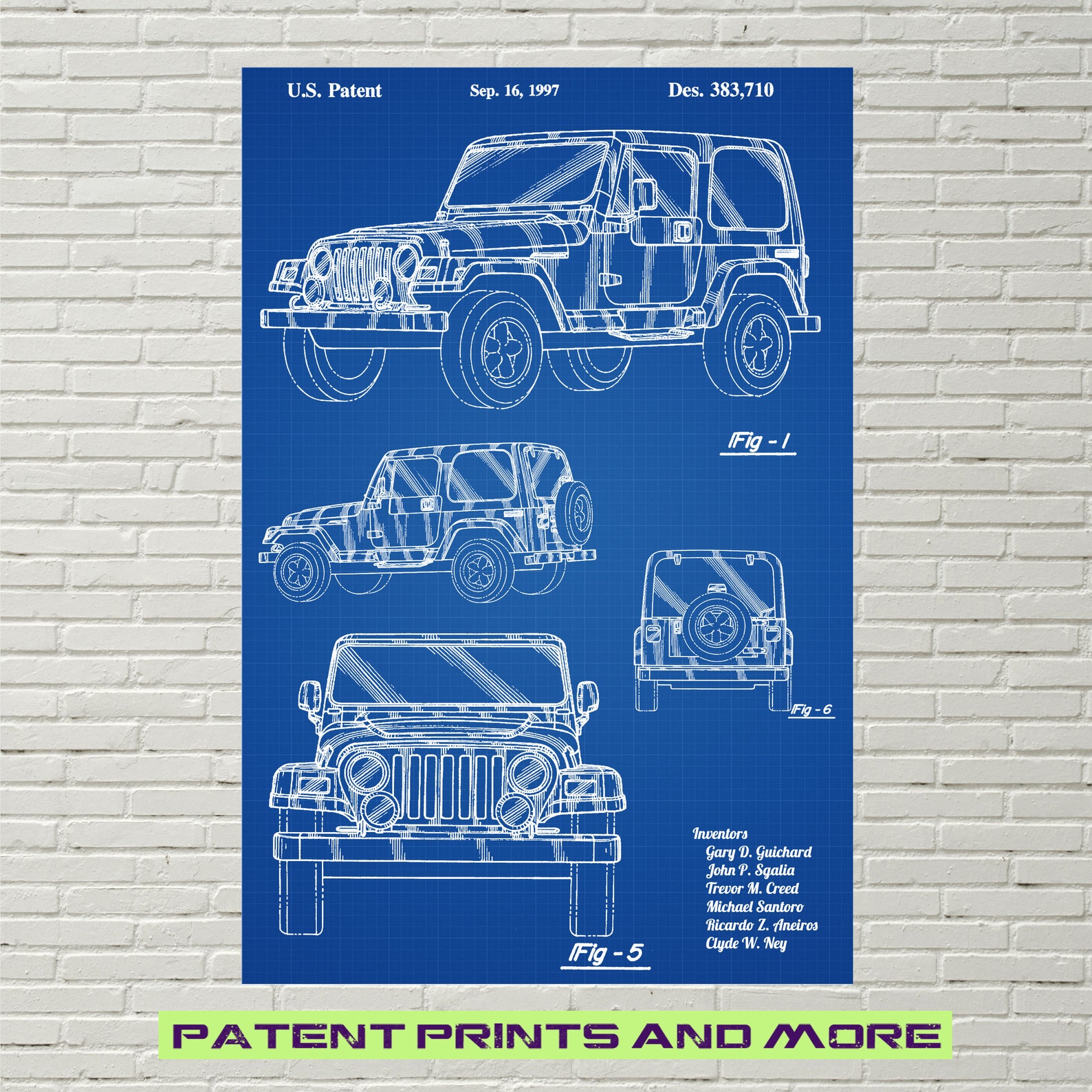 Jeep Wrangler Patent Jeep Print Jeep Wrangler Poster Jeep Etsy