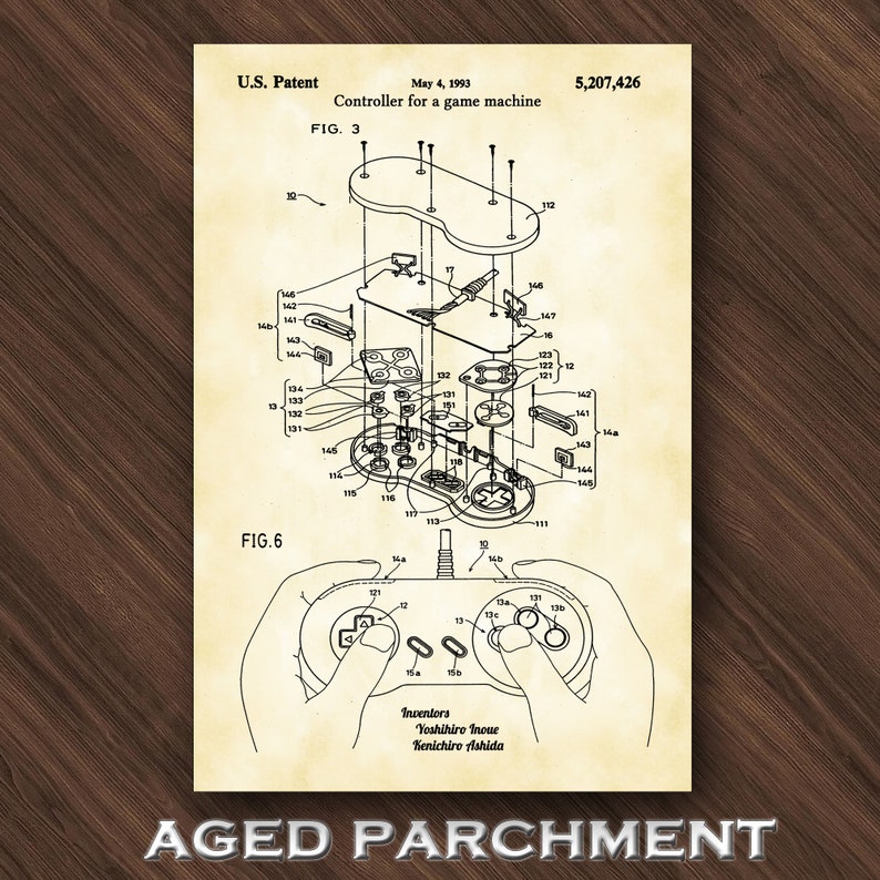 Super Nintendo Poster Nintendo Patent Nintendo Print | Etsy