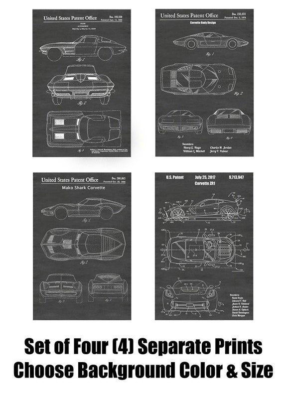 AUTOMOBILE POSTER Fabulous Corvettes 20x16