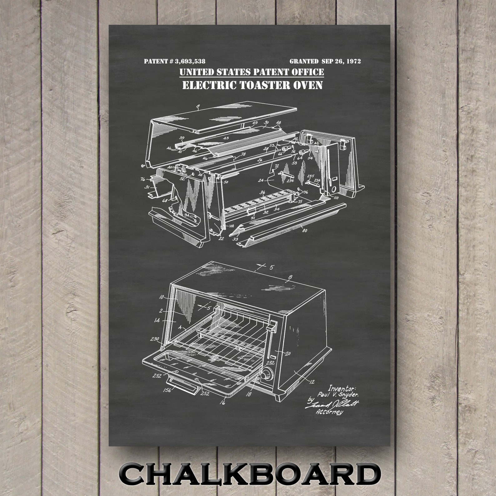 Toaster Oven Patent Print Electric Toaster Oven Poster Etsy