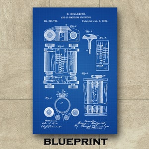 First Computer Poster Computer Patent Hollerith Machine - Etsy