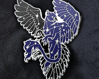 Pin de esmalte - Grifo Celestial - Pin de solapa de 5 cm