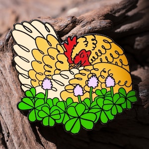 Enamel Pin - Sleepy Clover Chicken Hard Enamel Pin