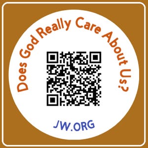 60 x Dieu se soucie-t-il vraiment de nous ?, code QR - Stickers JW