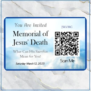 36 adesivi Memorial 2025, design 'Cielo', con codice QR