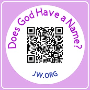 60 x Dieu a-t-il un nom ?, code QR - Stickers JW