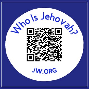 60 x Qui est Jéhovah ?, code QR - Stickers JW