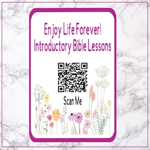 40 x Profitez de la vie pour toujours ! Leçons d'introduction à la Bible, avec codes QR