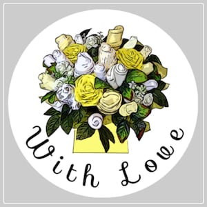 Stickers With Love - Beau bouquet de fleurs jaunes