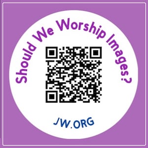 60 x Faut-il adorer les images ?  QR Code - Stickers JW