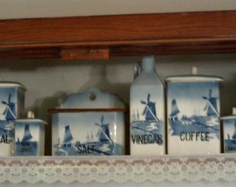 EARLY 1900's Delft Canister set