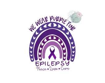 Vi bär lila för epilepsi – Sublimeringsdesign (digital fil)