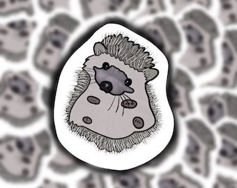 Hedgehog Sticker, Die Cut, Waterproof