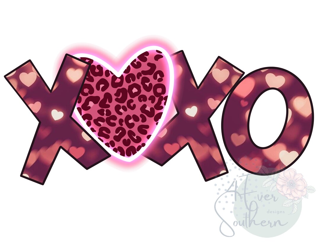 XOXO Valentines Day Sublimation Design, PNG (digital Download) - Etsy