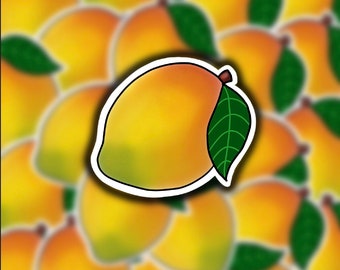Mango Sticker, Fruit, Die-Cut, Waterproof