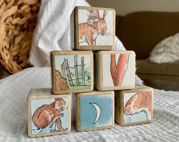 6 Guess How Much I Love You Blocks Etsy