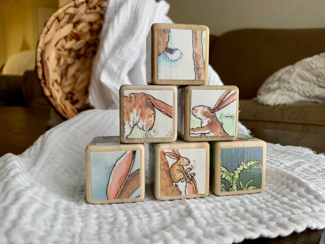 6 Guess How Much I Love You Blocks Etsy