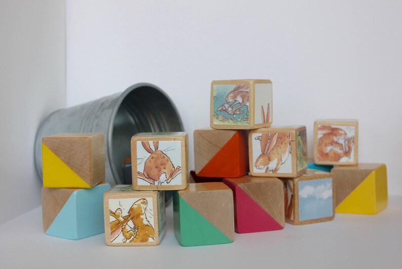 6 Guess How Much I Love You Blocks Etsy