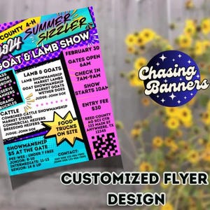 Customized Flyer Design Stock Show Livestock Sign Jackpot Fair Steer ...