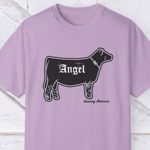 Heifer Angel Stock Show T Shirt Livestock Show Cattle Calf Cow FFA 4-H Tee