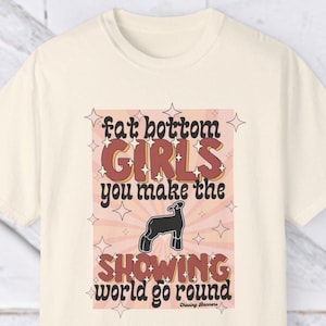 Schaf-Lamm Fat Bottom Stock Show T-Shirt Vieh FFA 4-H Tee