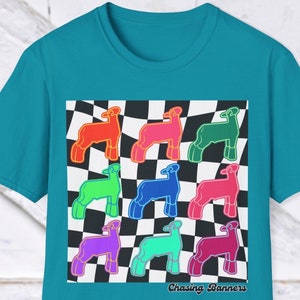Schaf-Lamm Neon Lager zeigen T-Shirt Viehbestand zeigen Ziege ob Ewe FFA 4-H Tee