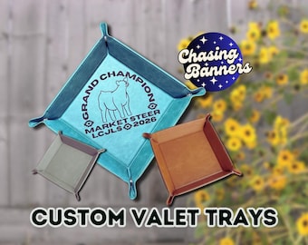 Custom Valet Tray Award Buyer Gift Livestock Show Goat Sheep Stock Show Cattle Lamb Champion Hog Pig Class Winner Horse 4H Auction