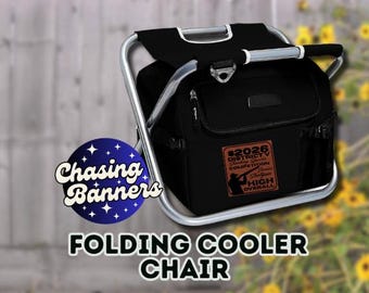 Custom Folding Cooler Chair Stool Award Livestock Show Goat Sheep Stock Cattle Lamb Champion Hog Pig Gift Buyer Class Winner Horse  4H