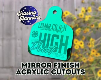 Acrylic Mirror Finish Cutout Award Buyer Gift Livestock Show Goat Sheep Stock Show Cattle Lamb Champion Goat Pig Class Winner Horse  4H