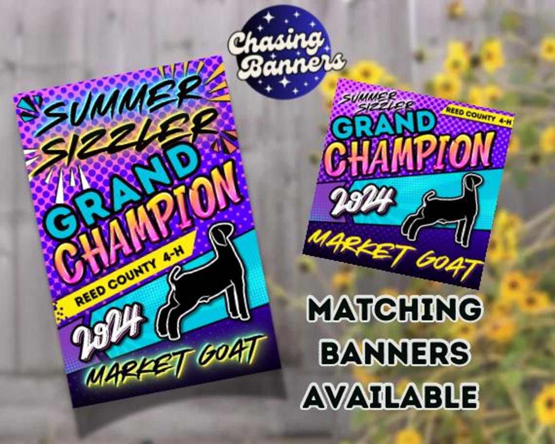 Customized Flyer Design Stock Show Livestock Sign Jackpot Fair Steer ...