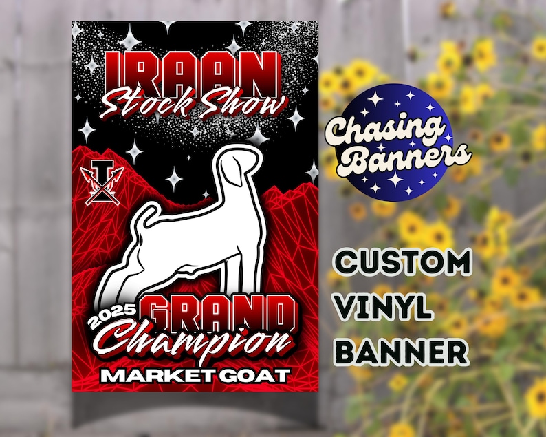 Goat Roping Banner Livestock Show Vinyl Custom Banner Stock Show Award Stall Sign Prize ...