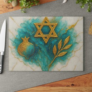 Gold Star Granatapfel Judäische Challah Tafel