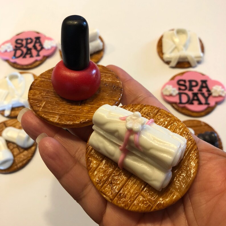 Spa Day Cupcake Toppers | Etsy