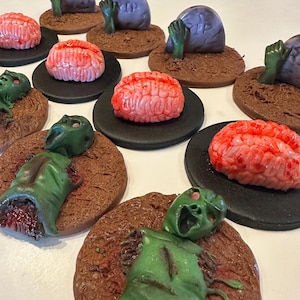 Zombie themed cupcake toppers