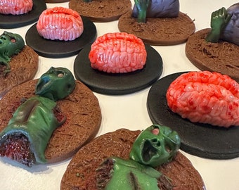 Zombie themed cupcake toppers