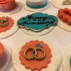 Anniversary cupcake toppers