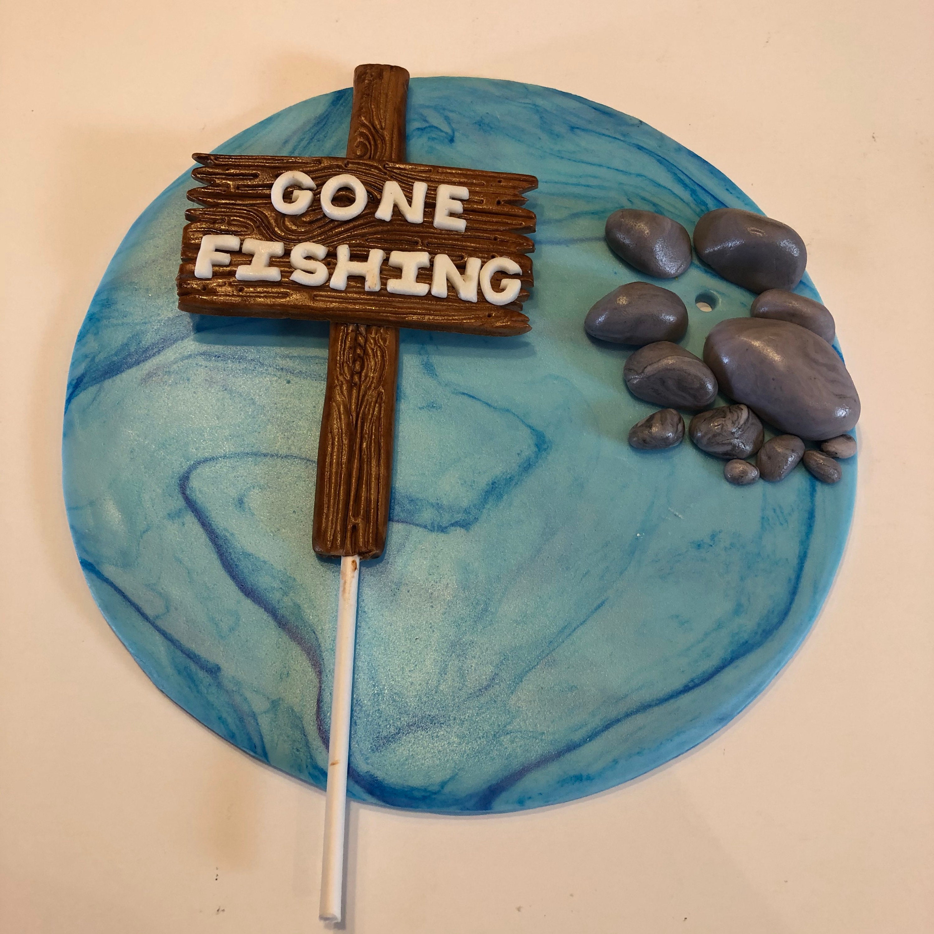 Gone Fishing Cake Stencil, C848 by Designer Stencils