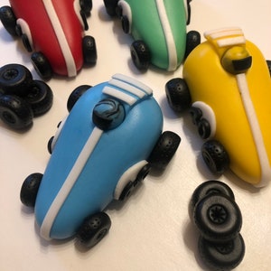 Racing cars cake topper set