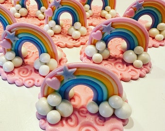 Rainbow cupcake toppers