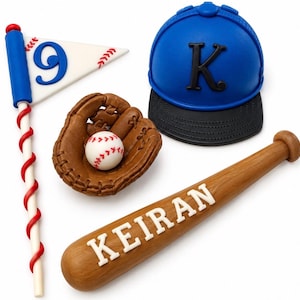 Baseball Cake Topper Set