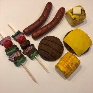 BBQ grilled food cake toppers