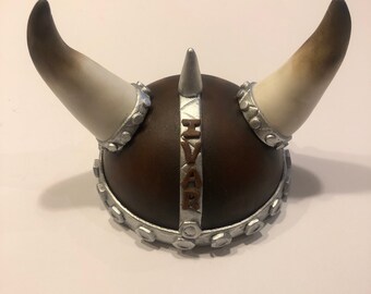 Viking hat cake topper