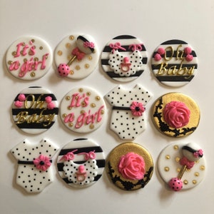 Baby shower Girl cupcake toppers