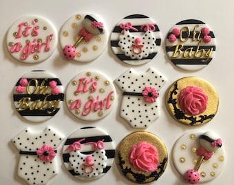 Baby shower Girl cupcake toppers